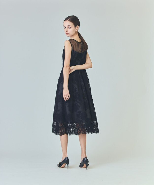 GRACE CONTINENTAL リバーレースドレス ブラック