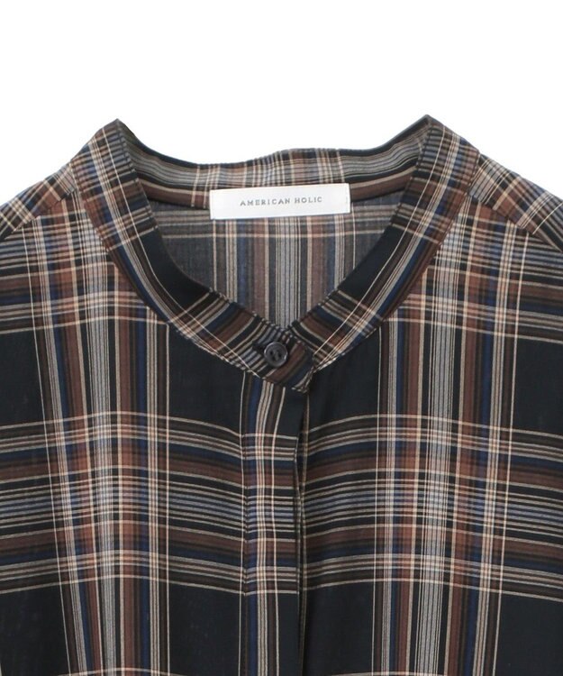 AMERICAN HOLIC エコベロアソートギャザーワンピース Check