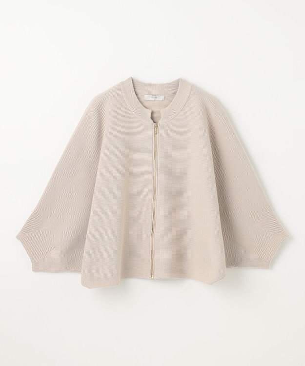 ANY ポンチョジップカーディガン オイスター