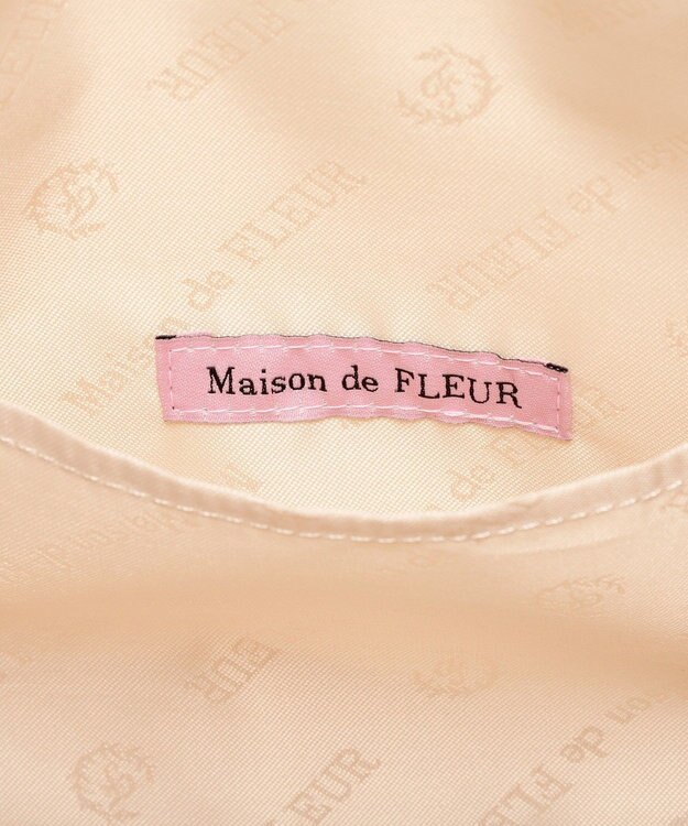 Maison de FLEUR ツイードフリルハンドルスクエアトートバッグ Ivory