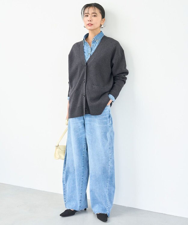 UNFILO 【UNFILO DENIM】バレルレッグデニム ウォッシュブルー