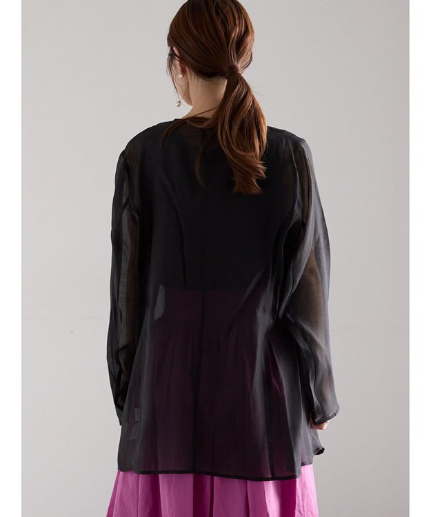 Te chichi シアーノーカラーシャツ ブラック