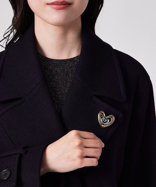 Paul Smith スワールハート ブローチ ゴールド