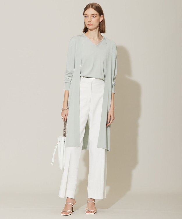 ICB L 【UVカット・吸水速乾・接触冷感・洗える】シェルタリングドライオックス ワイドパンツ オフホワイト系