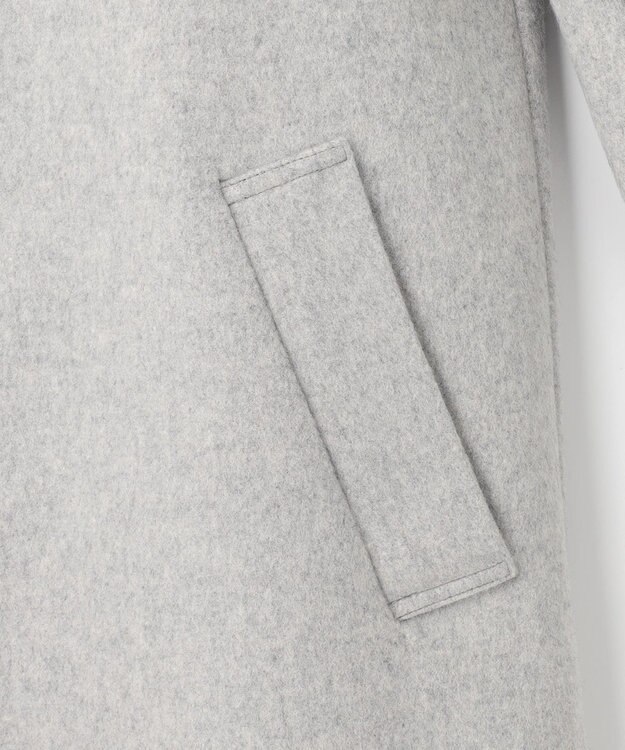 J.PRESS LADIES S ショートビーバー ステンカラー コート ライトグレー系