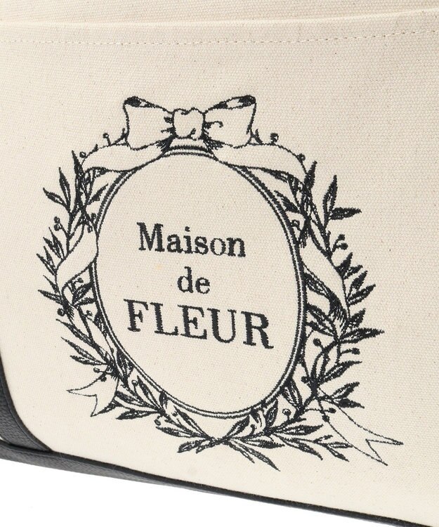 Maison de FLEUR EC限定キャンバスキャリーオンボストンバッグ Black