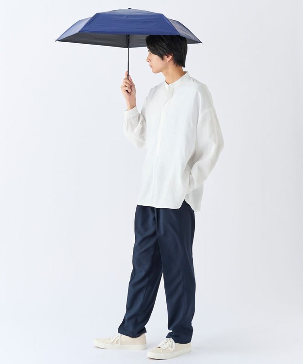 MOONBAT 【遮光100％/超軽量 /雑誌掲載】マジで軽い傘 晴雨兼用折りたたみ日傘 50cm マジカルテックプロテクション ディープブルー