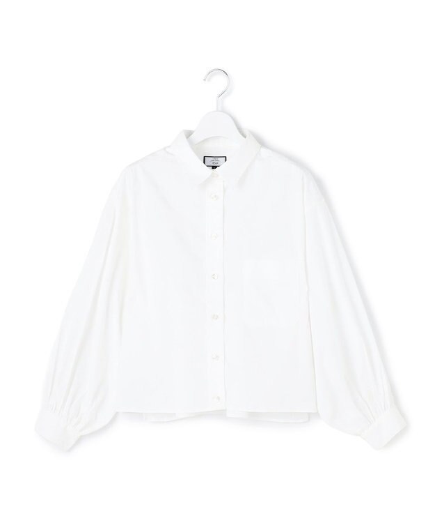 J.PRESS YORK STREET 【WOMEN】ストライプショート ブラウス ホワイト系