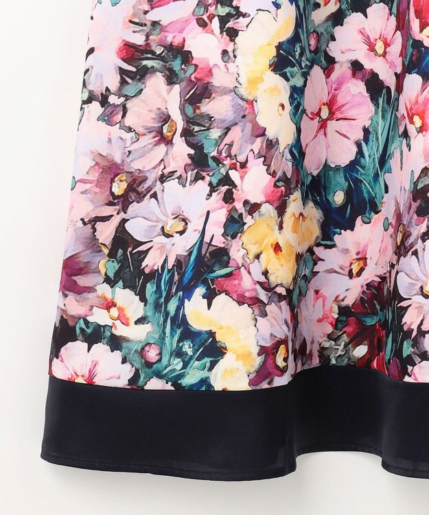 GRACE CONTINENTAL グラデフラワープリントスカート ピンク