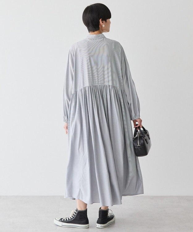 AMERICAN HOLIC サラックールアソートギャザーワンピース Stripe Black