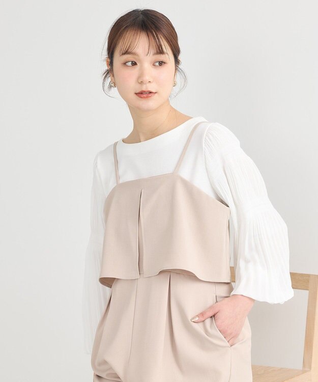 earth music&ecology マジョリカプリーツプルオーバー Off White