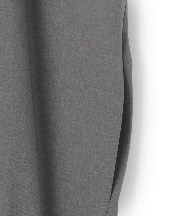 BEIGE， 【イージーケア】BATEAU / ギャザー ストレートドレス Charcoal