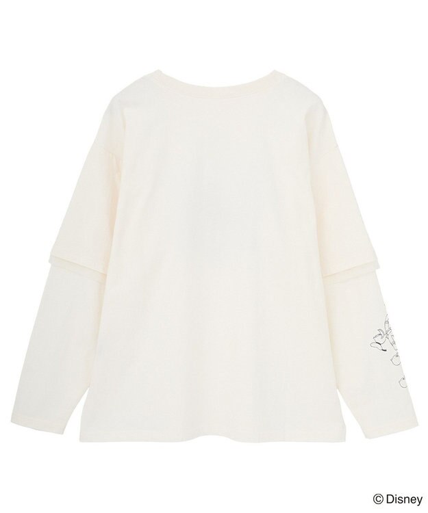 Green Parks ミッキー＆フレンズ／レイヤードプリントロングＴシャツ Ivory