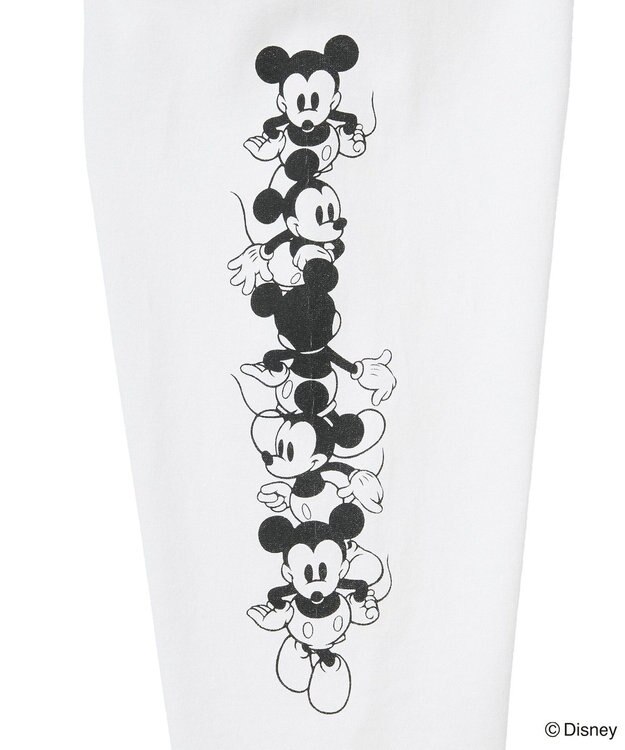 Green Parks ミッキー＆フレンズ／レイヤードプリントロングＴシャツ Off White