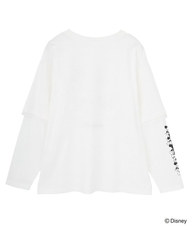 Green Parks ミッキー＆フレンズ／レイヤードプリントロングＴシャツ Off White
