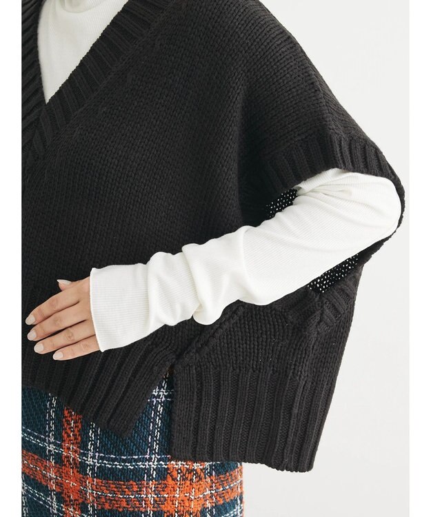 Green Parks ・ＳＵＧＡＲ　ＳＰＯＯＮ　ショートニットベスト Black