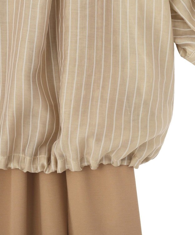 YECCA VECCA 【2点SET】ミリタリーシアーシャツセットキャミワンピース Beige