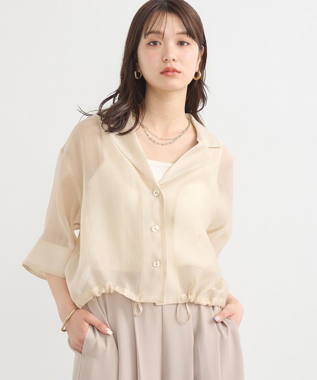 earth music&ecology シアーショートシャツ