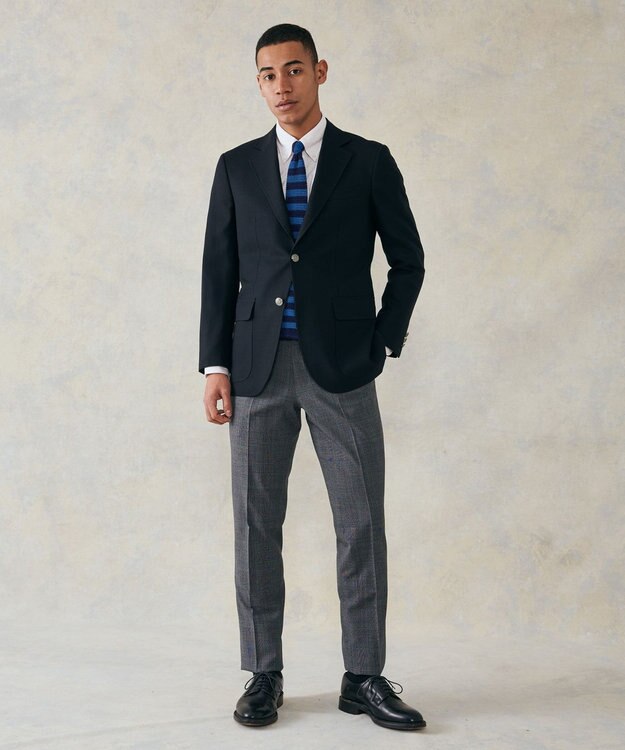 J.PRESS MEN 【PEPPIN MERINO COMFORT】 ブロックチェック スラックス グレー系3