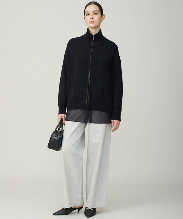 ICB 【先行予約】コットンカラーデニム カーブパンツ ライトグレー