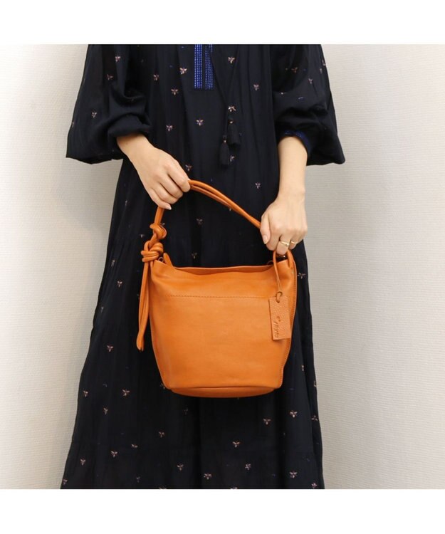 UNBILLION アトランタ ATLANTA / 牛革ロープハンドル2wayショルダーS キャメル