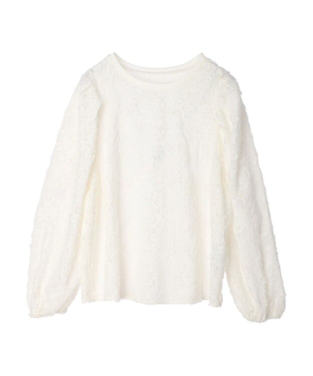 Green Parks シャギージャガードプルオーバー Off White