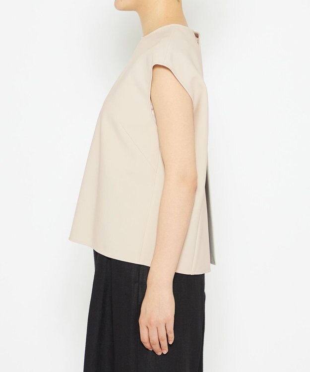 uncrave 【撥水・洗濯機洗い可】プルーフダブルクロス バックオープンブラウス（uncrave WHITE） グレージュ