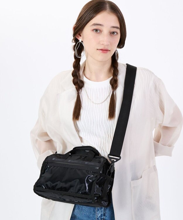 LeSportsac MINI DUFFEL CROSSBODY/ブラックシャイン ブラックシャイン