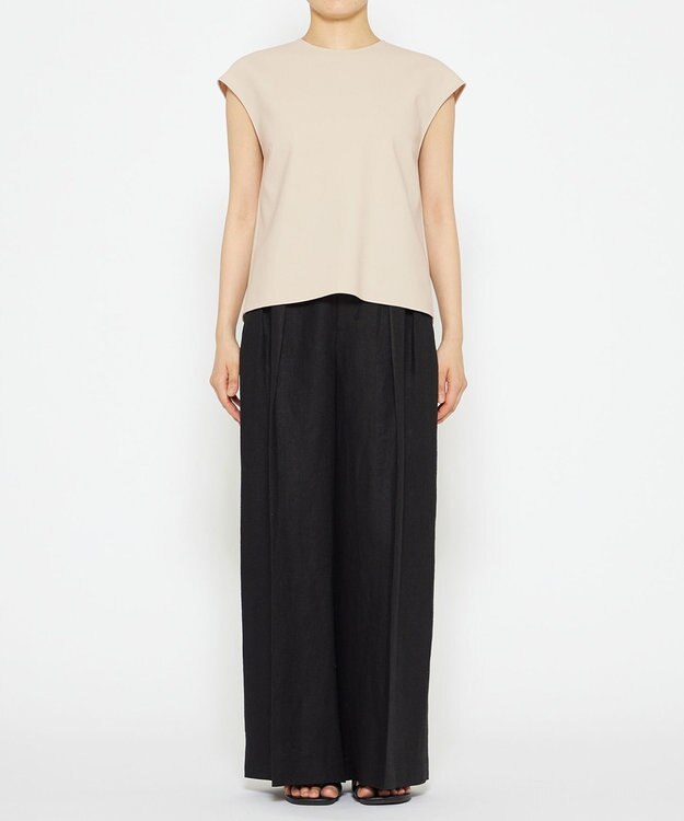 uncrave 【撥水・洗濯機洗い可】プルーフダブルクロス バックオープンブラウス（uncrave WHITE） グレージュ