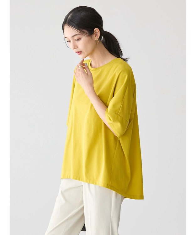 AMERICAN HOLIC 接触冷感バックタックカットプルオーバー Yellow