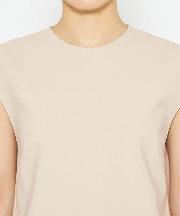 uncrave 【撥水・洗濯機洗い可】プルーフダブルクロス バックオープンブラウス（uncrave WHITE） グレージュ