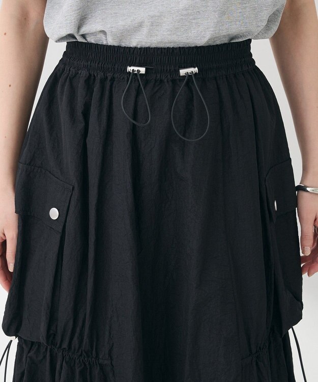 Green Parks ・ＳＵＧＡＲ　ＳＰＯＯＮ　ドロストティアードスカート Black