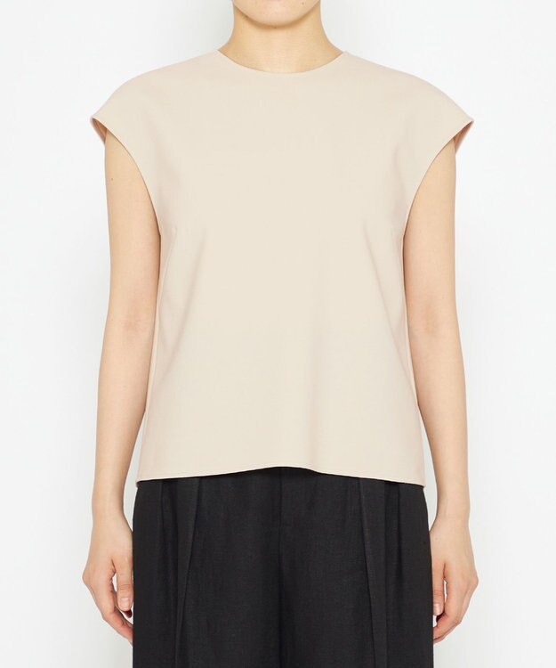 uncrave 【撥水・洗濯機洗い可】プルーフダブルクロス バックオープンブラウス（uncrave WHITE） グレージュ