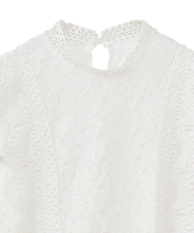 Green Parks ・Ｐｅｔｉｔ　Ｆｌｅｕｒ　フレンチレーシーブラウス Brown