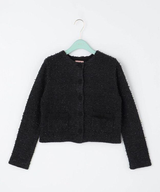 TOCCA 【洗える！】UNSNARL TWEED ニットカーディガン ブラック系