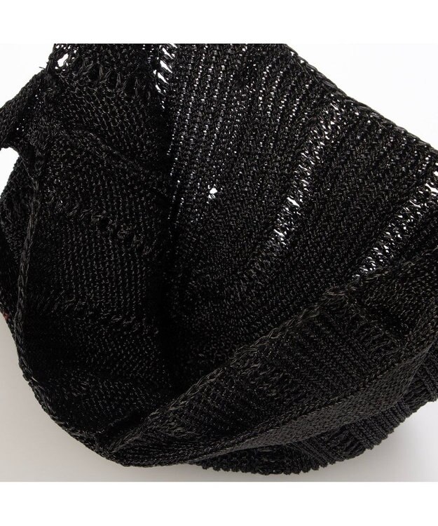 UNBILLION カシュカシュ cachecache / ラメ糸ラウンドセミショルダー ブラック