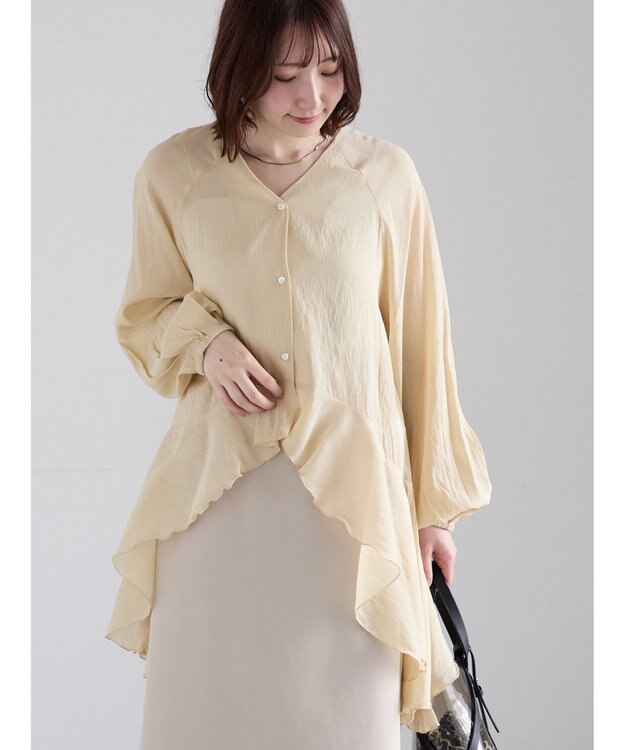 Te chichi イレギュラーヘムチュニックブラウス ベージュ