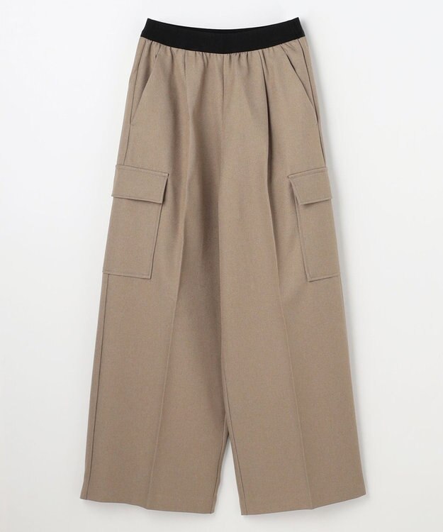 ANY L 【ウエストゴム】カーゴタックパンツ ベージュ