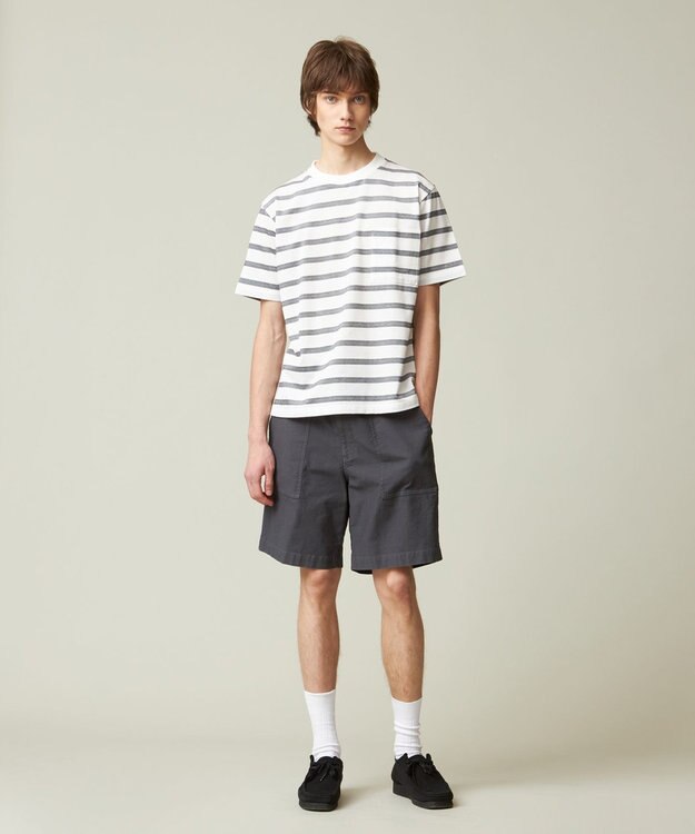 J.PRESS MEN マルチボーダー カノコTシャツ ホワイト系7