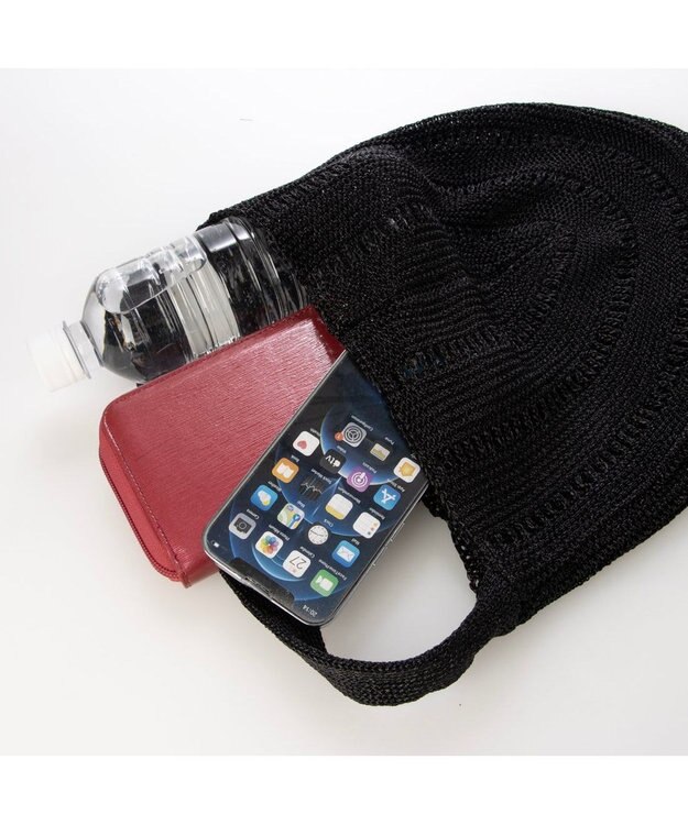 UNBILLION カシュカシュ cachecache / ラメ糸ラウンドセミショルダー ブラック