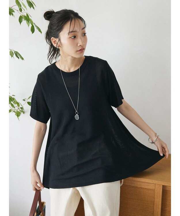 CRAFT STANDARD BOUTIQUE 【洗える】フレアプルオーバー Black