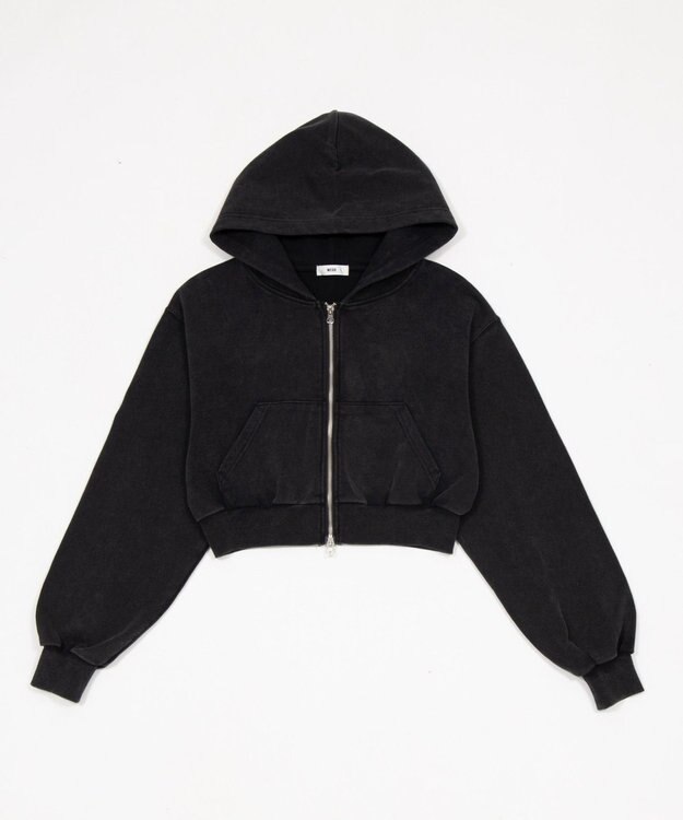 WEGO ショートZIPパーカー スミクロ