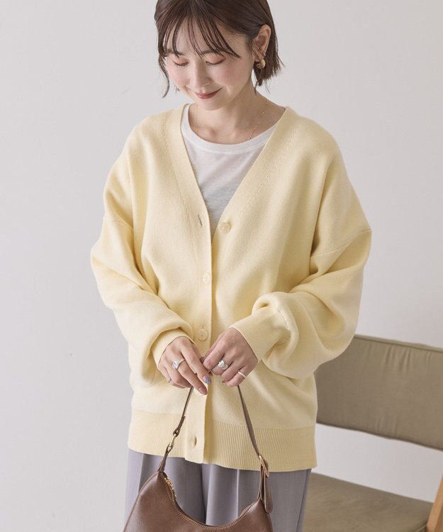 AMERICAN HOLIC Ｖネックニットカーディガン Yellow