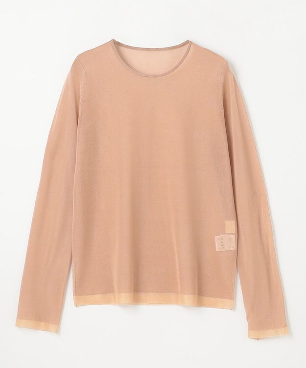 GRACE CONTINENTAL シアークルーニットトップ ベージュ