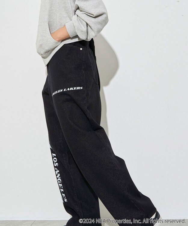 WEGO 【ユニセックス着用ITEM】別注NBAデニムパンツ デニムブラック