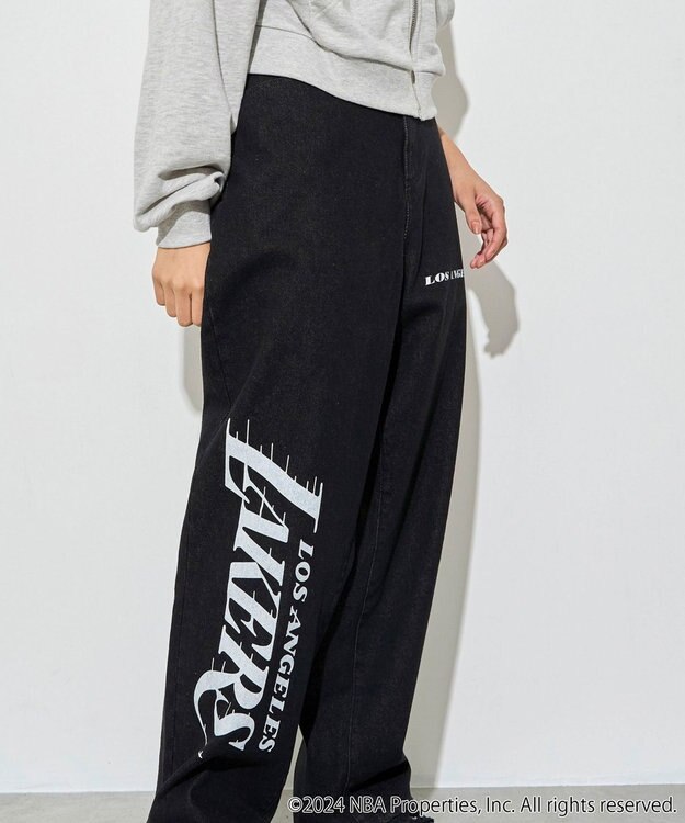 WEGO 【ユニセックス着用ITEM】別注NBAデニムパンツ デニムブラック