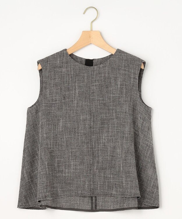 組曲 S 【先行予約】【WEB限定】メランジレノクロス 裾フレアブラウス ブラック系7