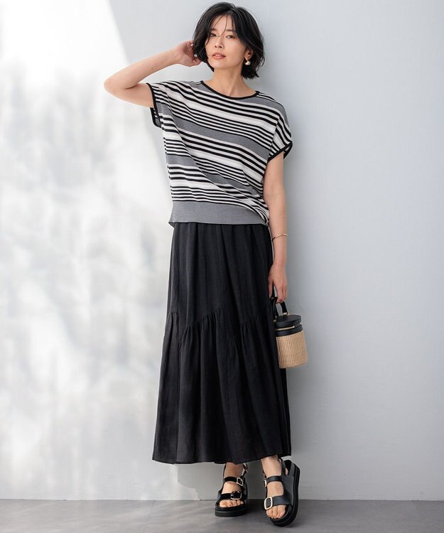 23区 バックル デザイン サンダル ブラック系