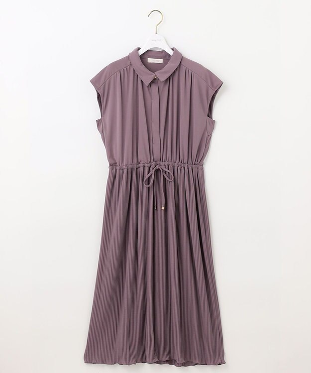 ANY SIS 【UVケア】エアリープリーツ ワンピース スモーキーピンク