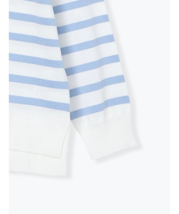 Te chichi ボーダーボックスシルエットプルオーバー サックスブルー